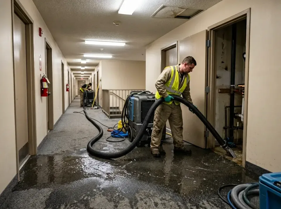 multi-unit-apartment-hallway-f-005 — frequently asked questions, Emergency Burst Pipe Water Extraction & Removal in Wanamass…